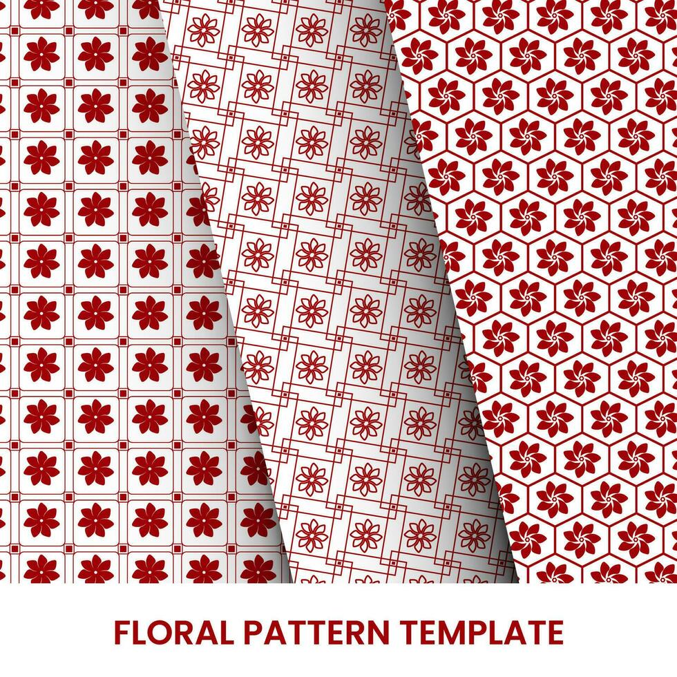 vermelho floral padronizar fundo agrupar vetor