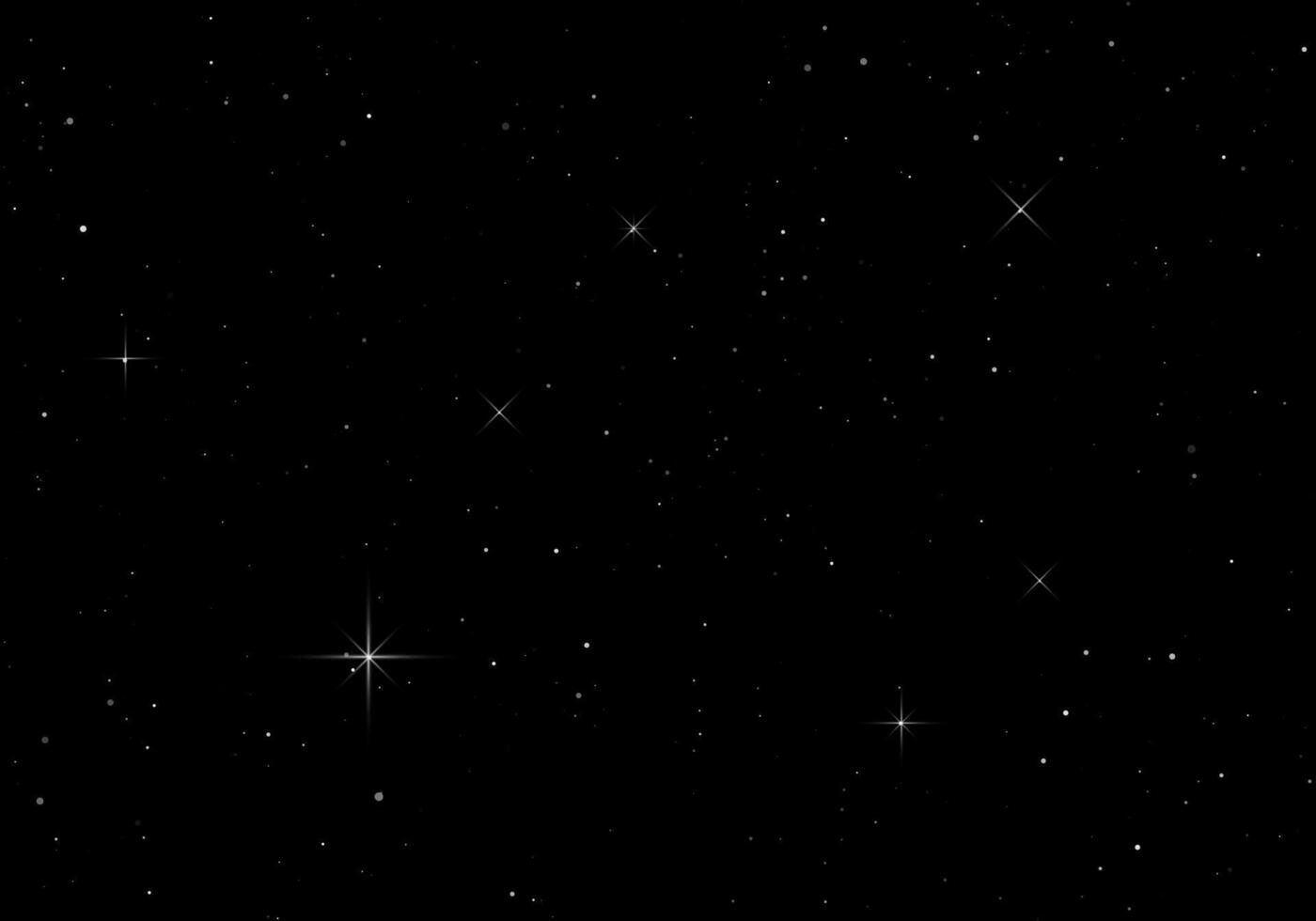 Sombrio noite céu. estrelado céu. infinidade espaço com brilhante estrelas. vetor fundo