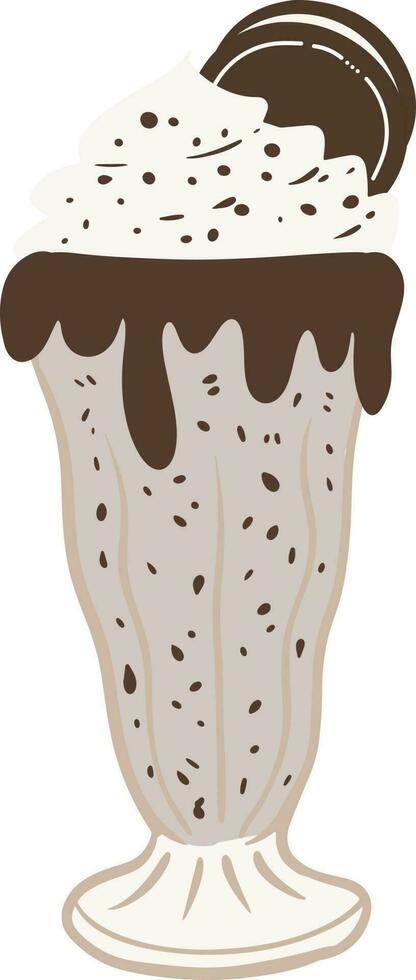 Oreo milkshake ilustração vetor