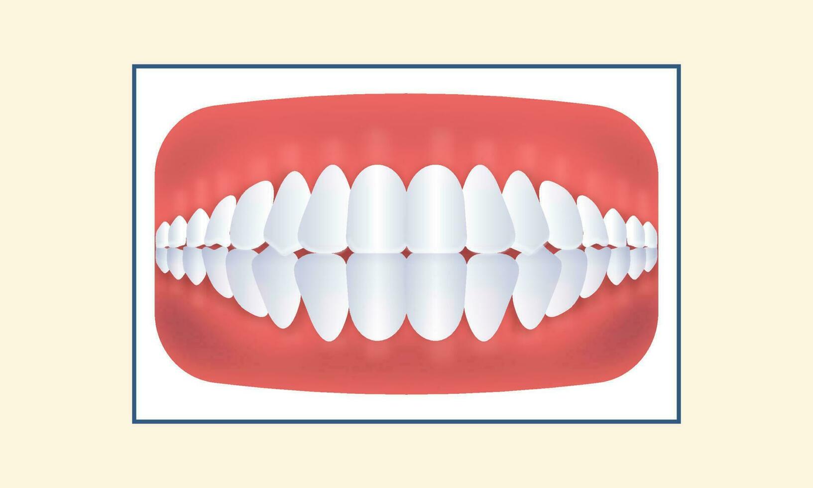 normal dentes mandíbula ícone contra amarelo fundo. vetor