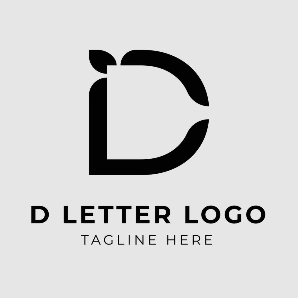 d moderno carta logotipo Projeto conceito vetor