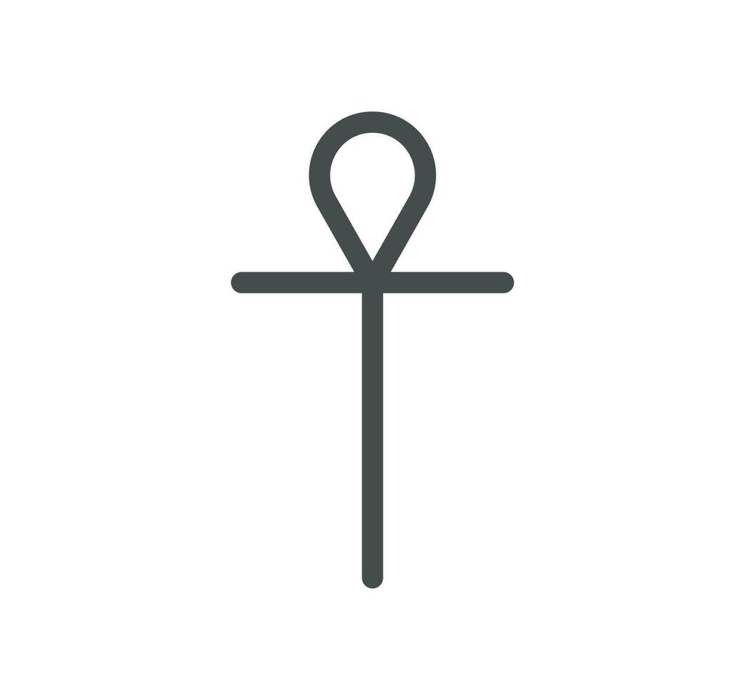 religião símbolos relacionado ícone esboço e linear vetor. vetor
