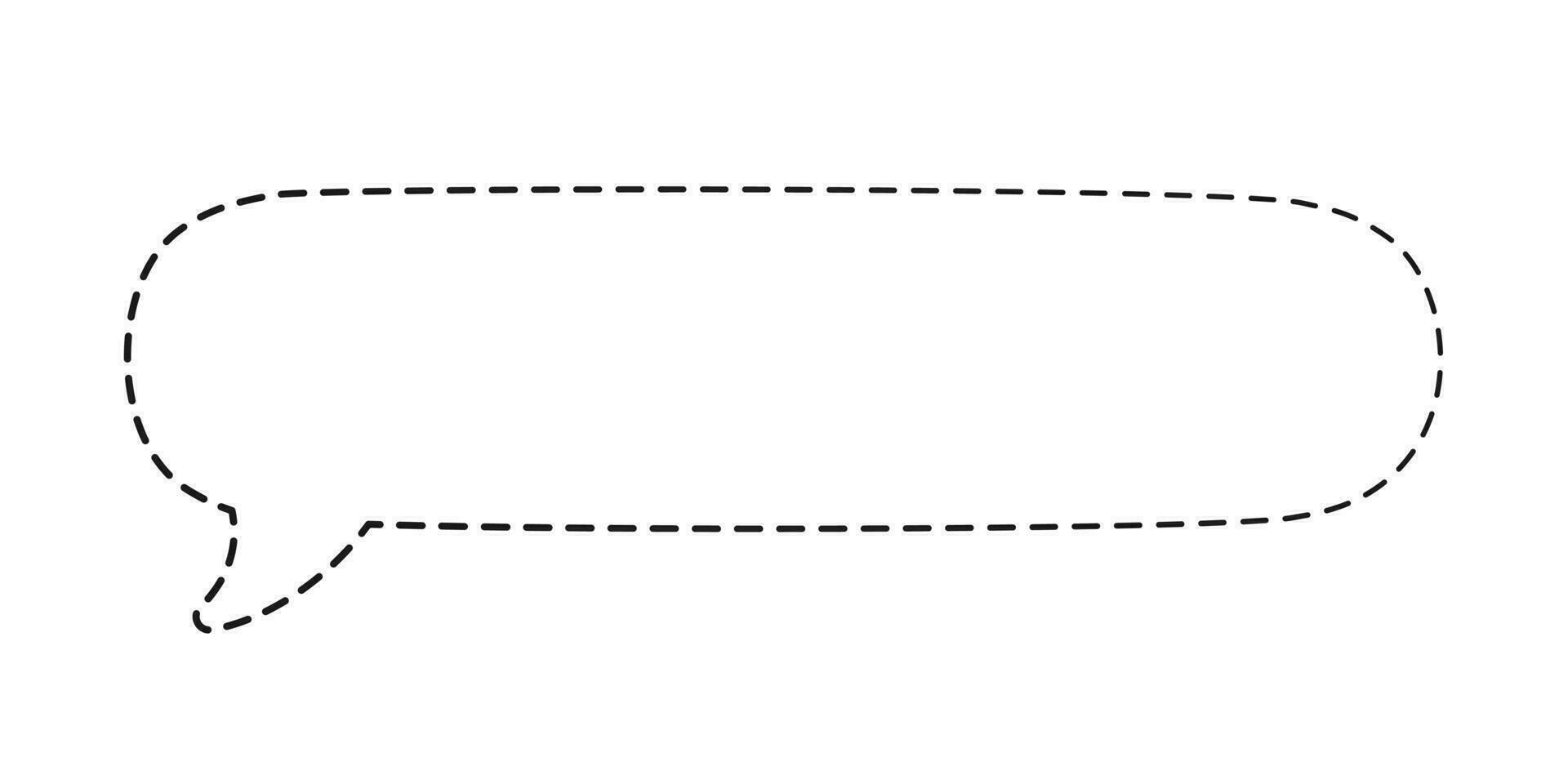 geométrico quadrinho discurso bolha balão fez do pontilhado tracejadas linha rabisco vetor ilustração