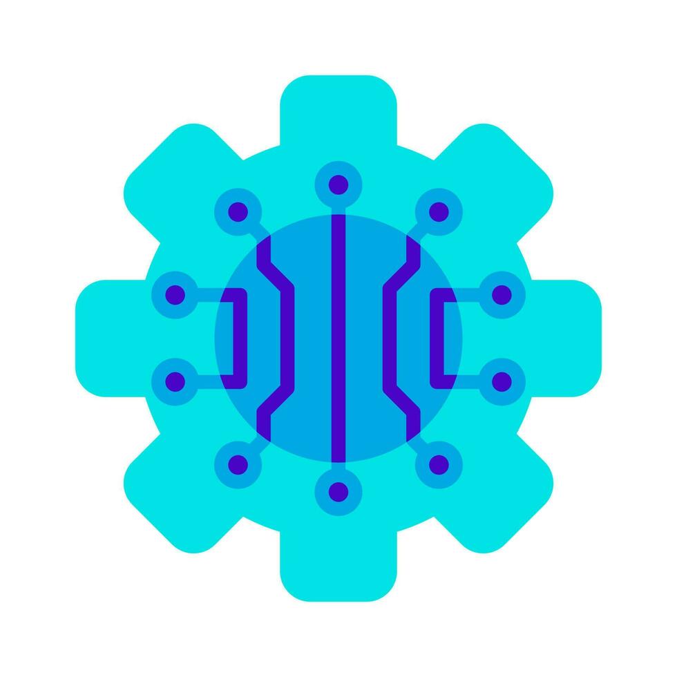 engrenagem o circuito tecnologia sistema automação ícone vetor ilustração