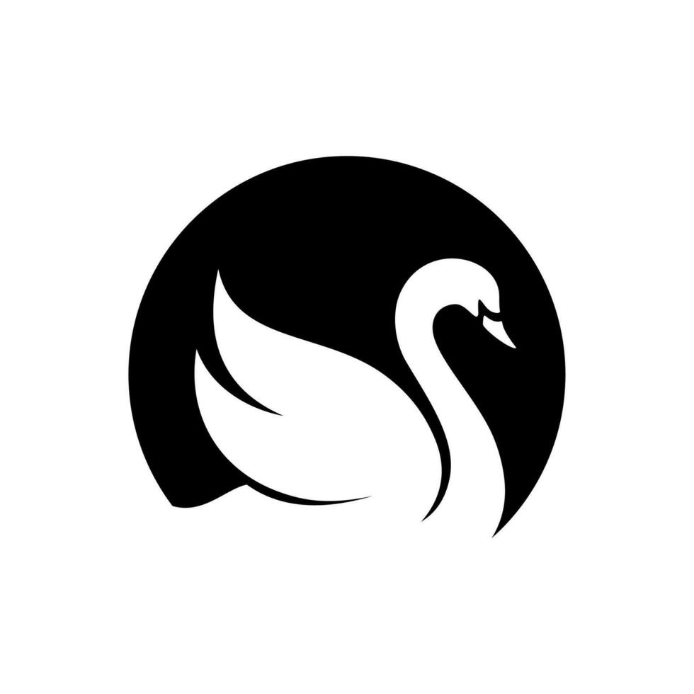 cisne vetor logotipo