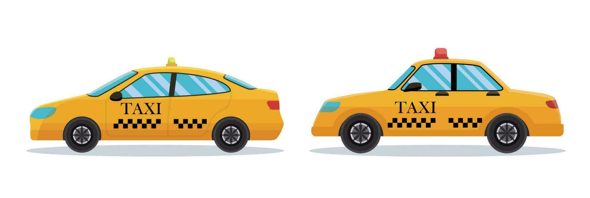 amarelo Táxi carro. serviço transporte vetor ilustração