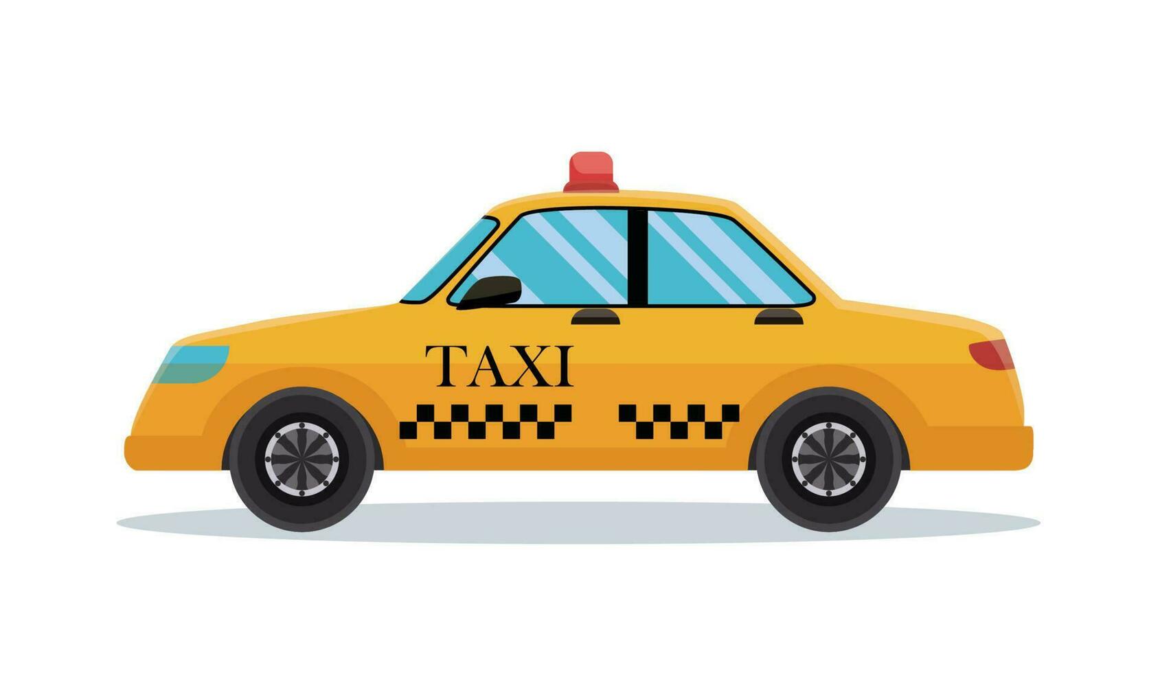 amarelo Táxi carro. serviço transporte vetor ilustração