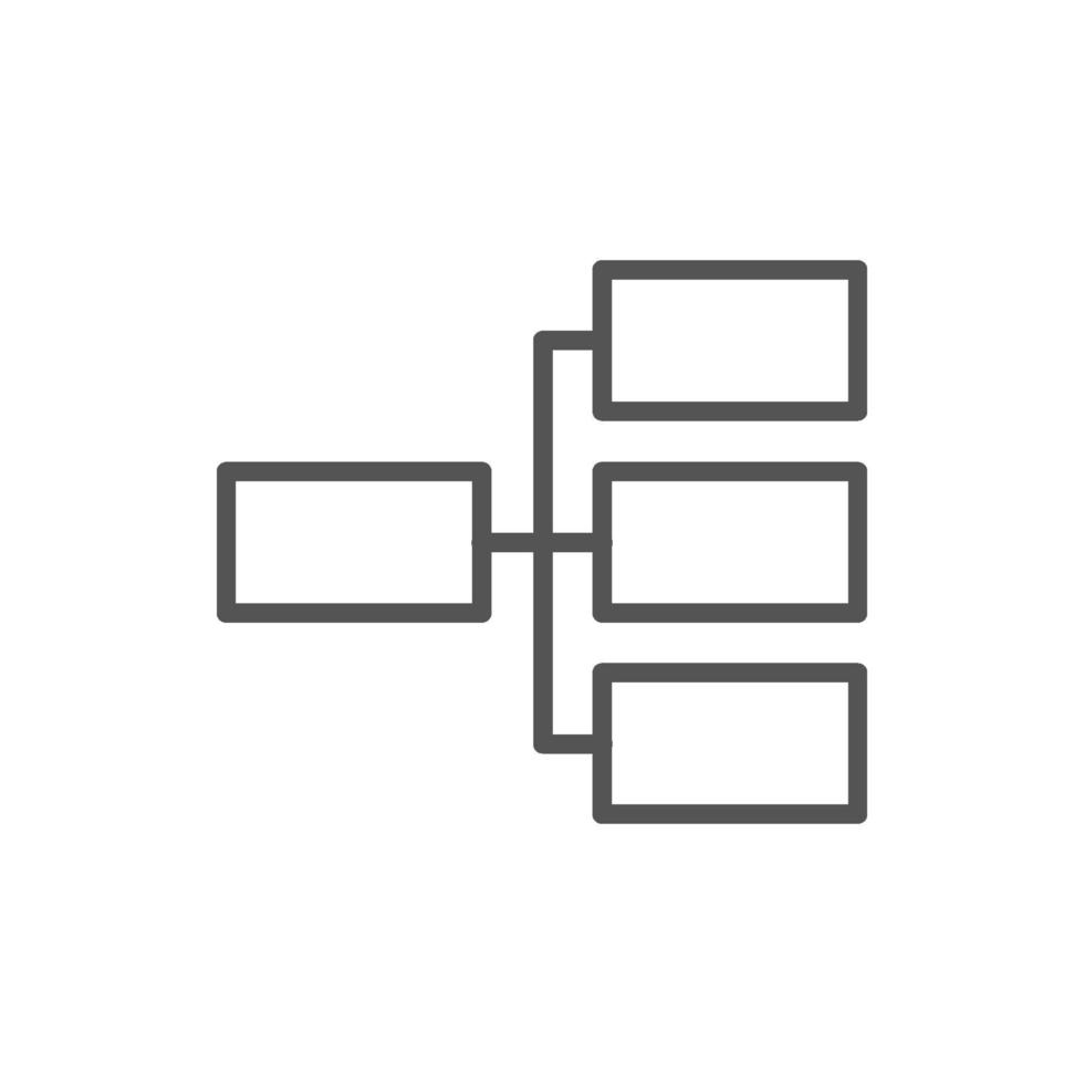 vetor de ícone de estrutura hierárquica