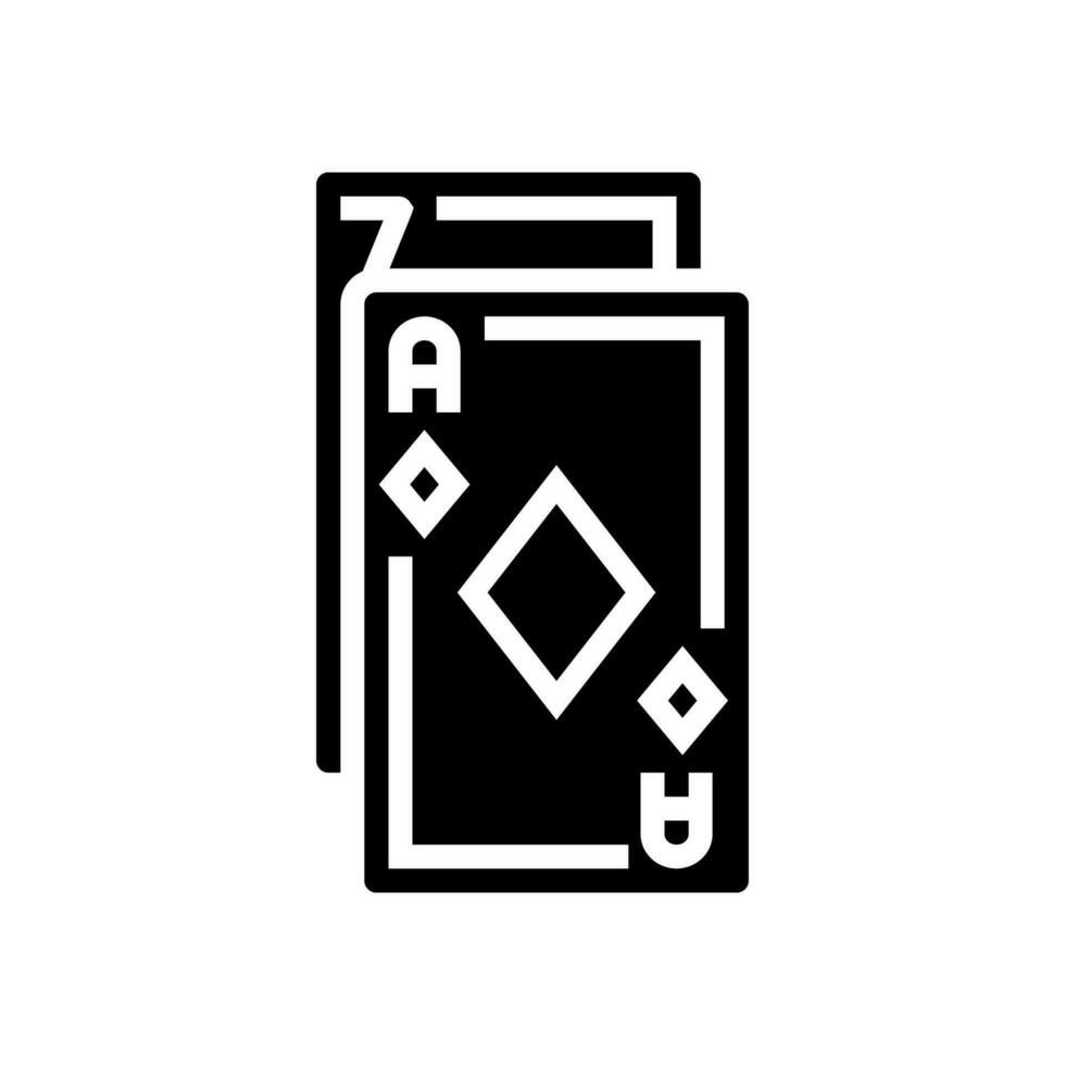 cartão jogos borda mesa glifo ícone vetor ilustração
