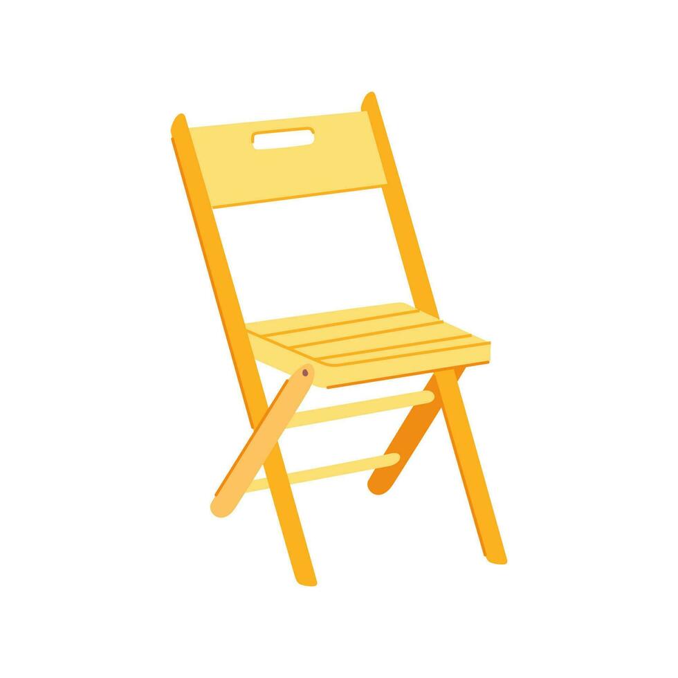 ilustração em vetor de desenho animado de cadeira dobrável de assento