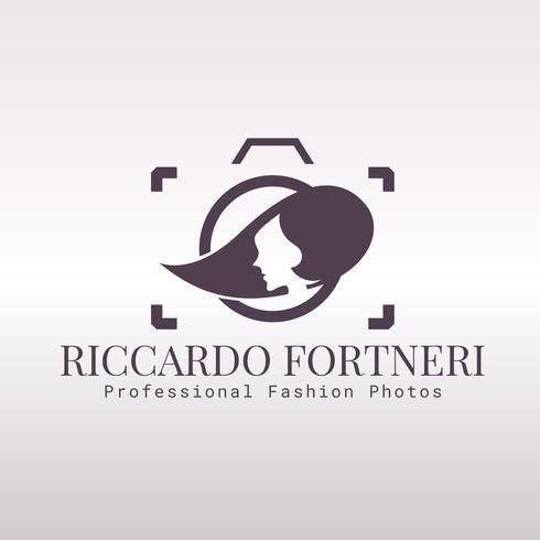 Logotipo do fotógrafo de moda vetor