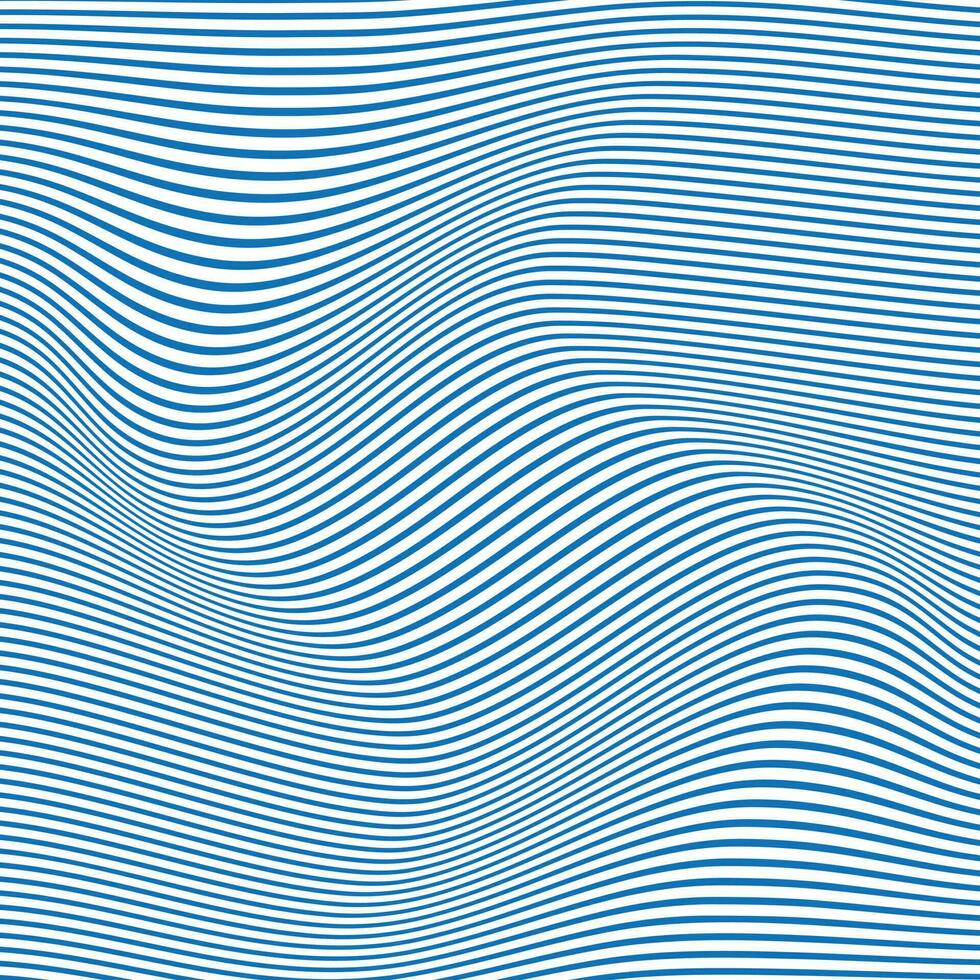 abstrato azul onda linhas padronizar vetor arte.