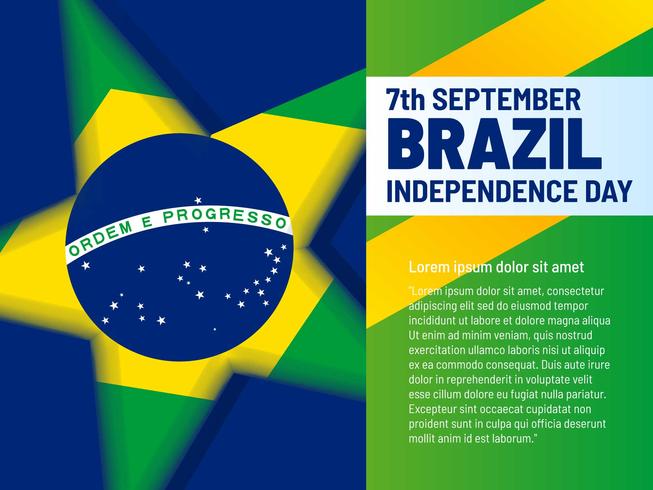 Vetores únicos dos elementos do Dia da Independência do Brasil