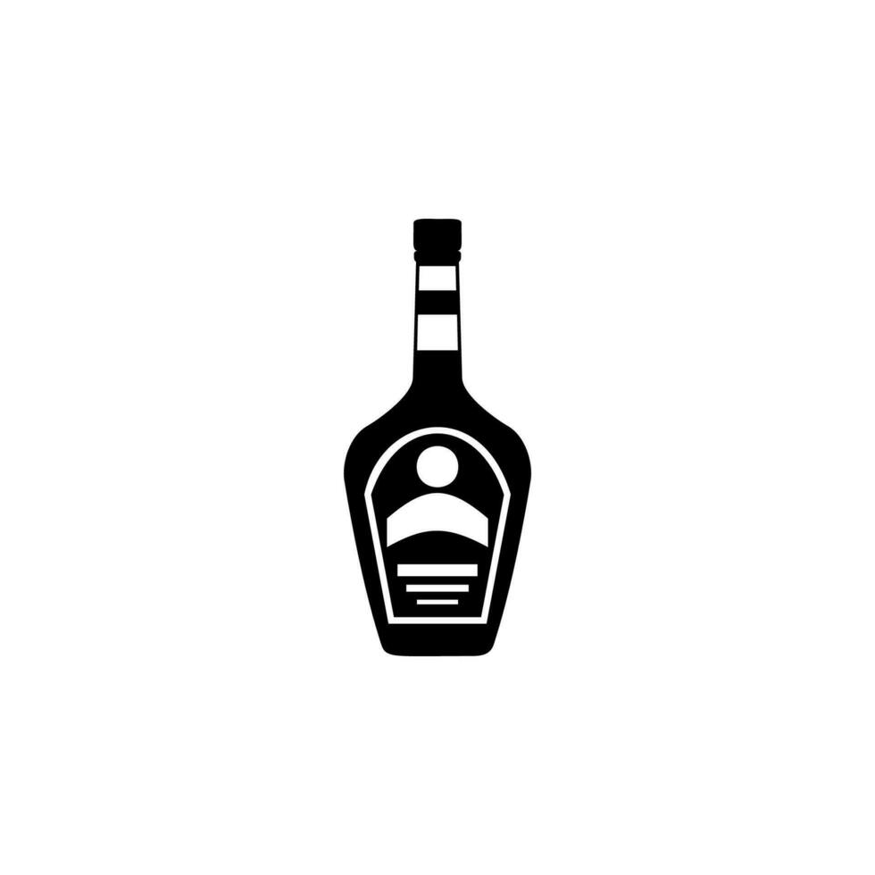 garrafa do conhaque vetor ícone ilustração