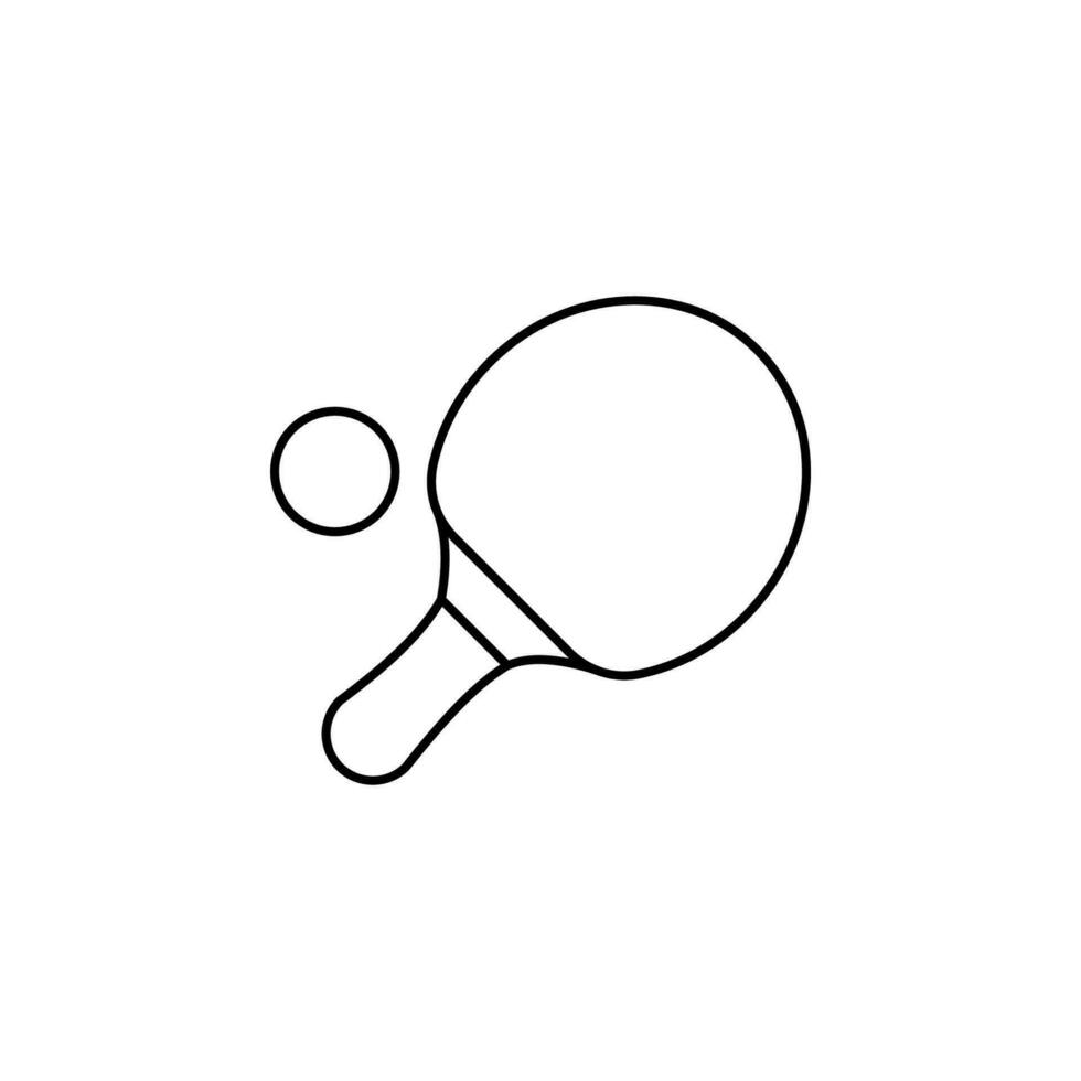 mesa tênis, pingue-pongue linha vetor ícone ilustração