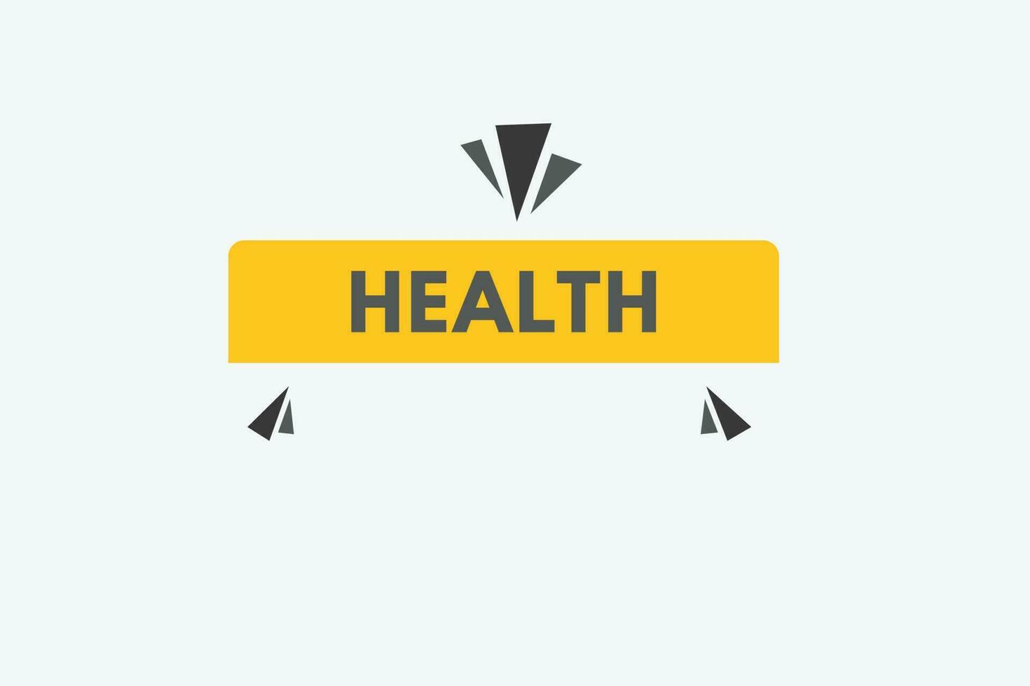 saúde texto botão. saúde placa ícone rótulo adesivo rede botões vetor