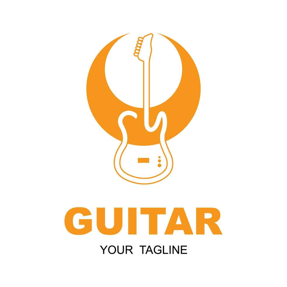 música e banda clássico logotipo, guitarra, música clube vintage logotipo vetor
