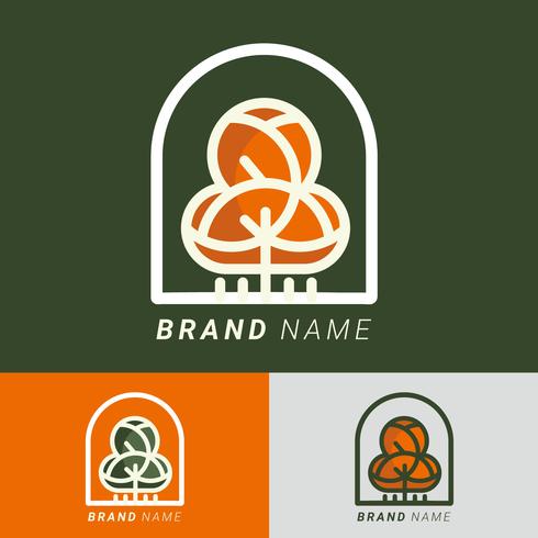 Vetor de elementos de logotipo de árvore