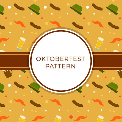 Flat Oktoberfest Elemento Padrão Vector