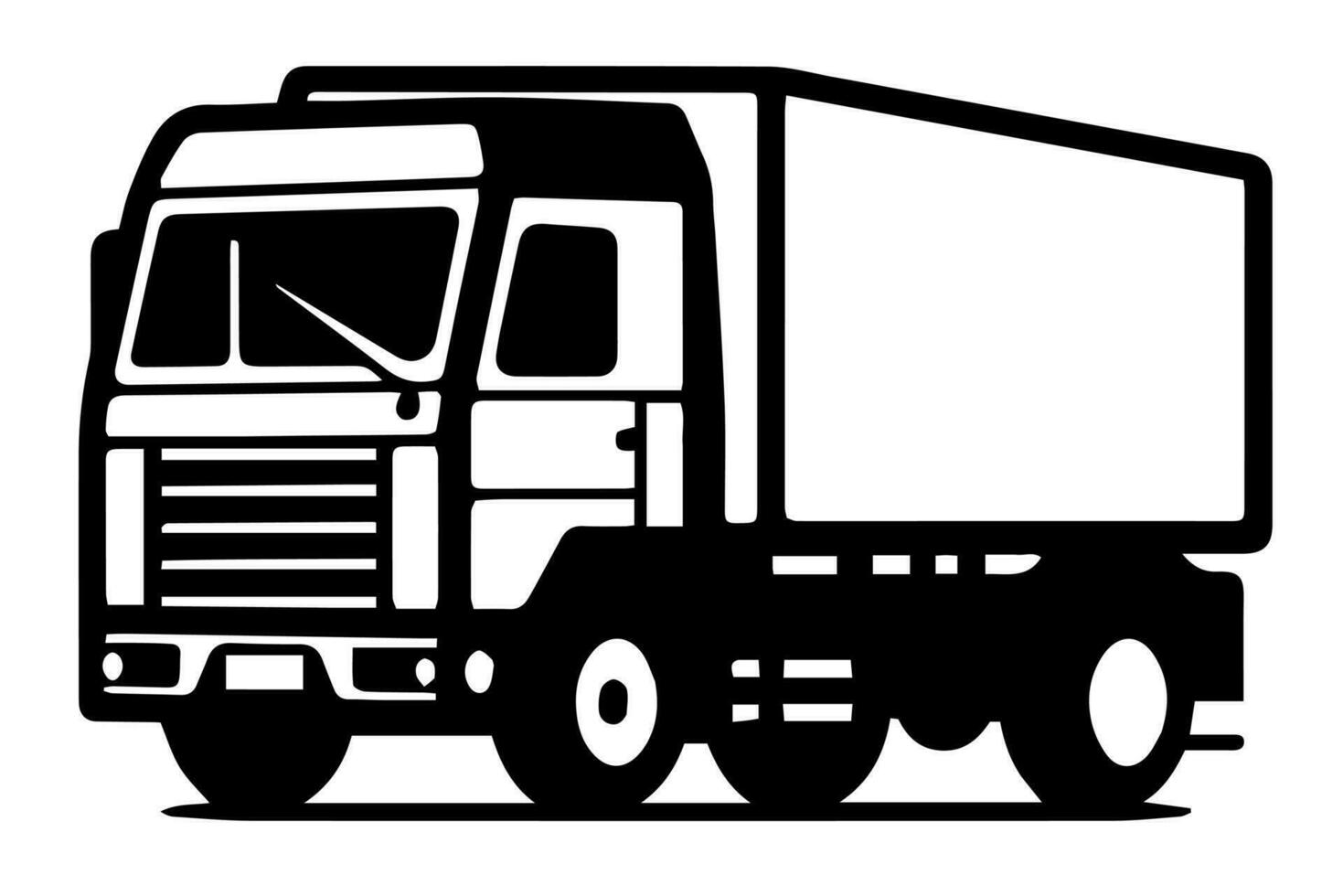 caminhão vetor ícone retro transporte Entrega veículo