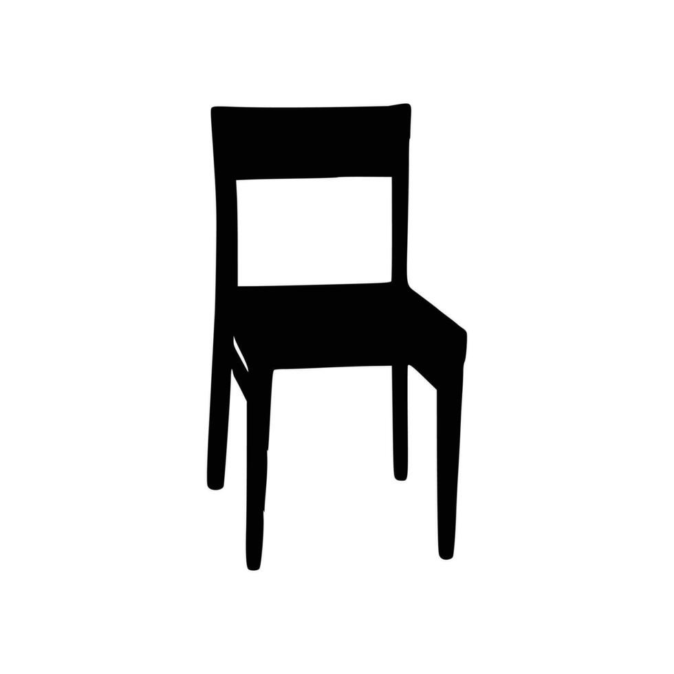 agradável de madeira cadeiras silhueta vetor, cadeira silhueta vetor. vetor