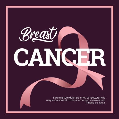 Fita de conscientização do câncer de mama vetor