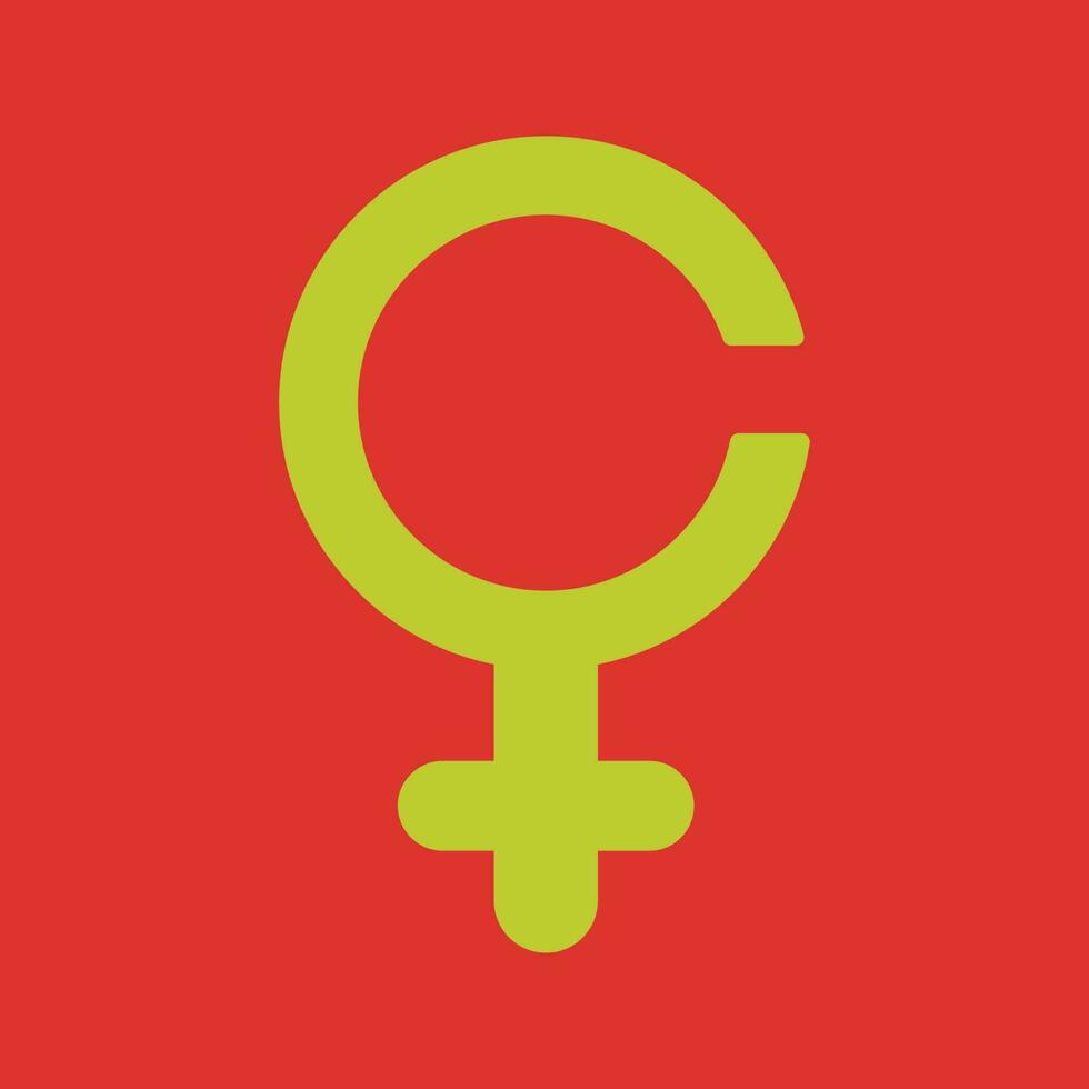 ícone de vetor de sinal feminino