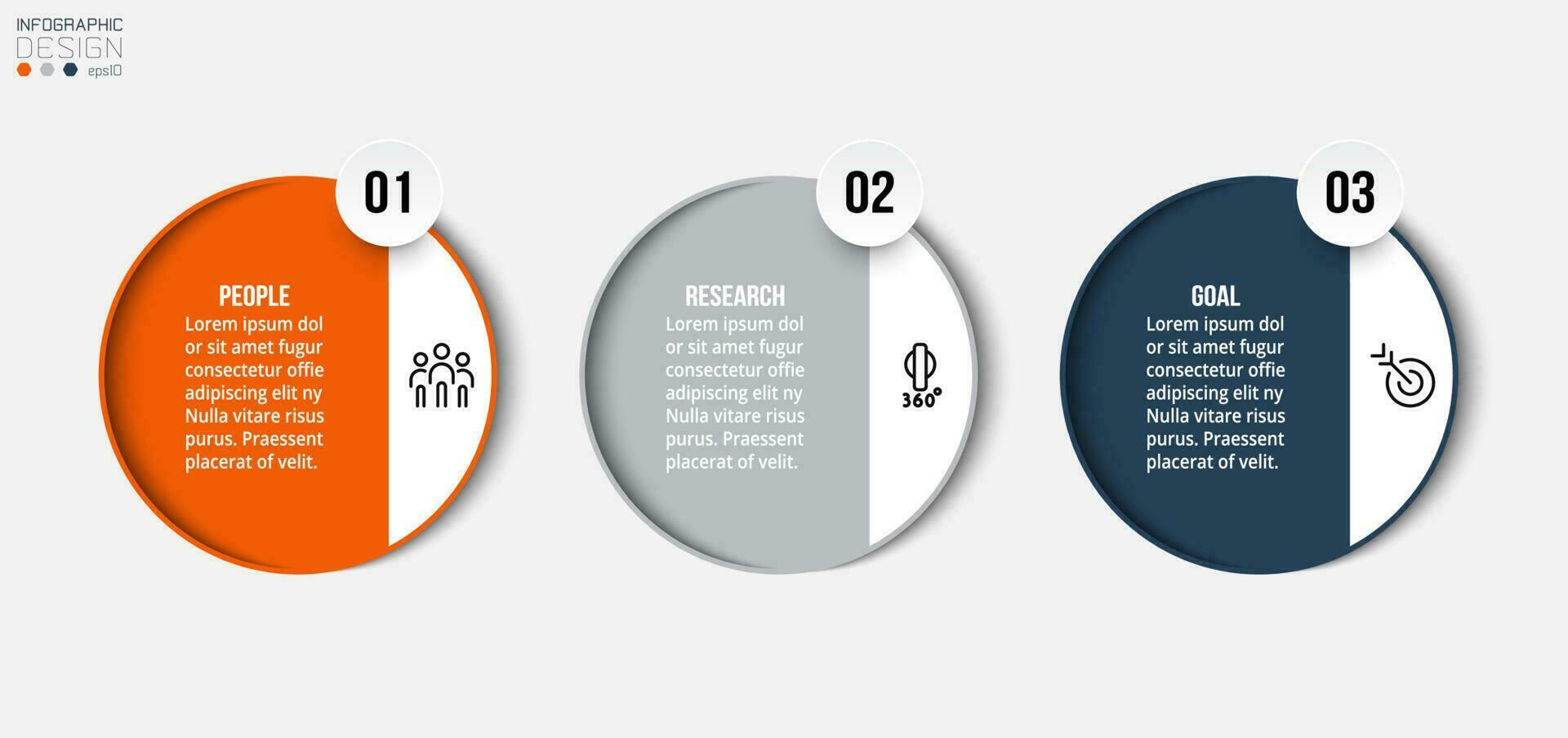 conceito de negócio de modelo infográfico com passo. vetor