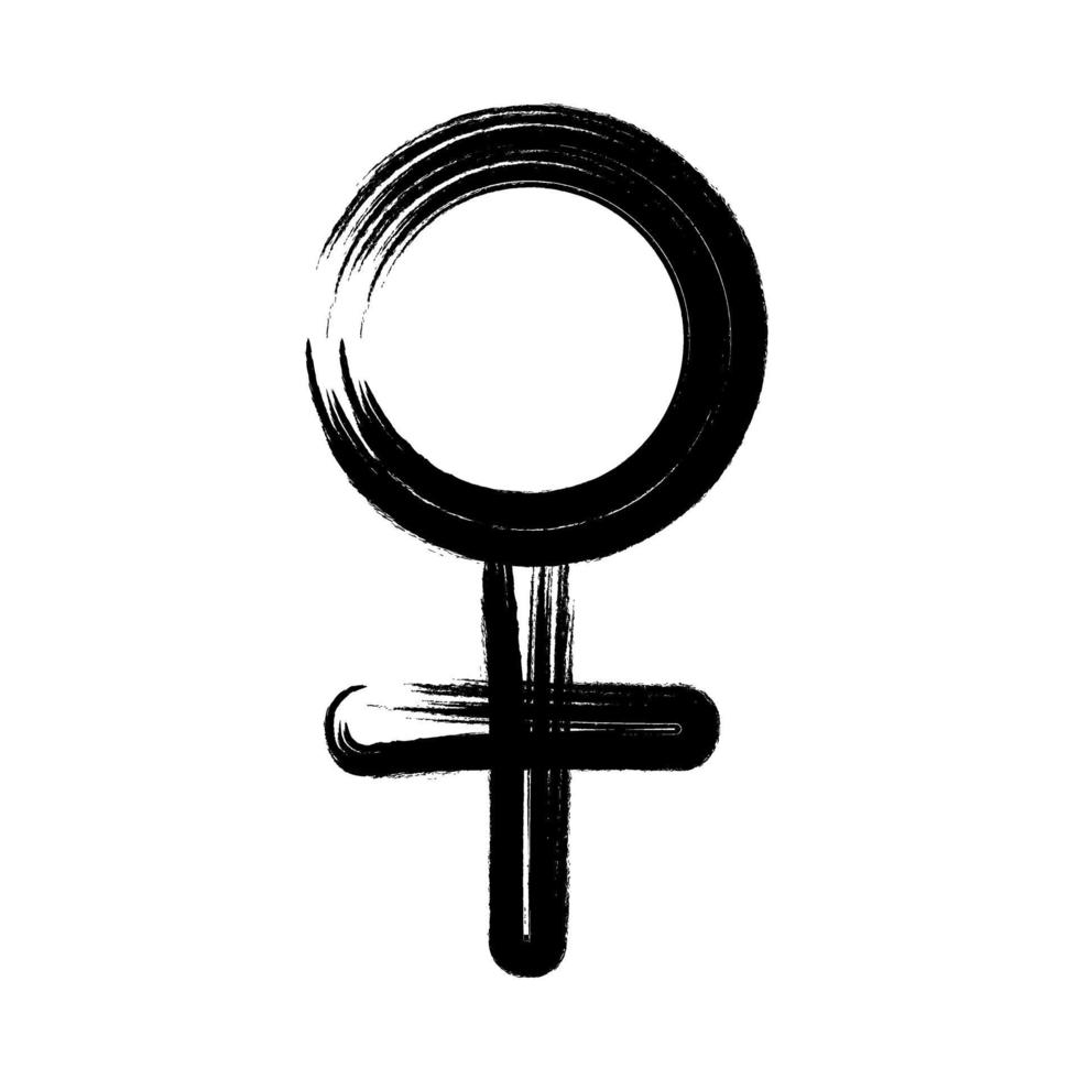 símbolo de uma mulher. símbolo de gênero feminino isolado em uma ilustração de background.vector branco vetor