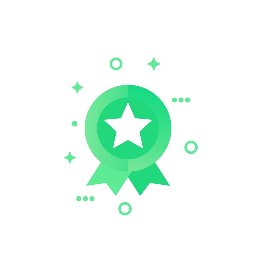 emblema com estrela, verde vetor