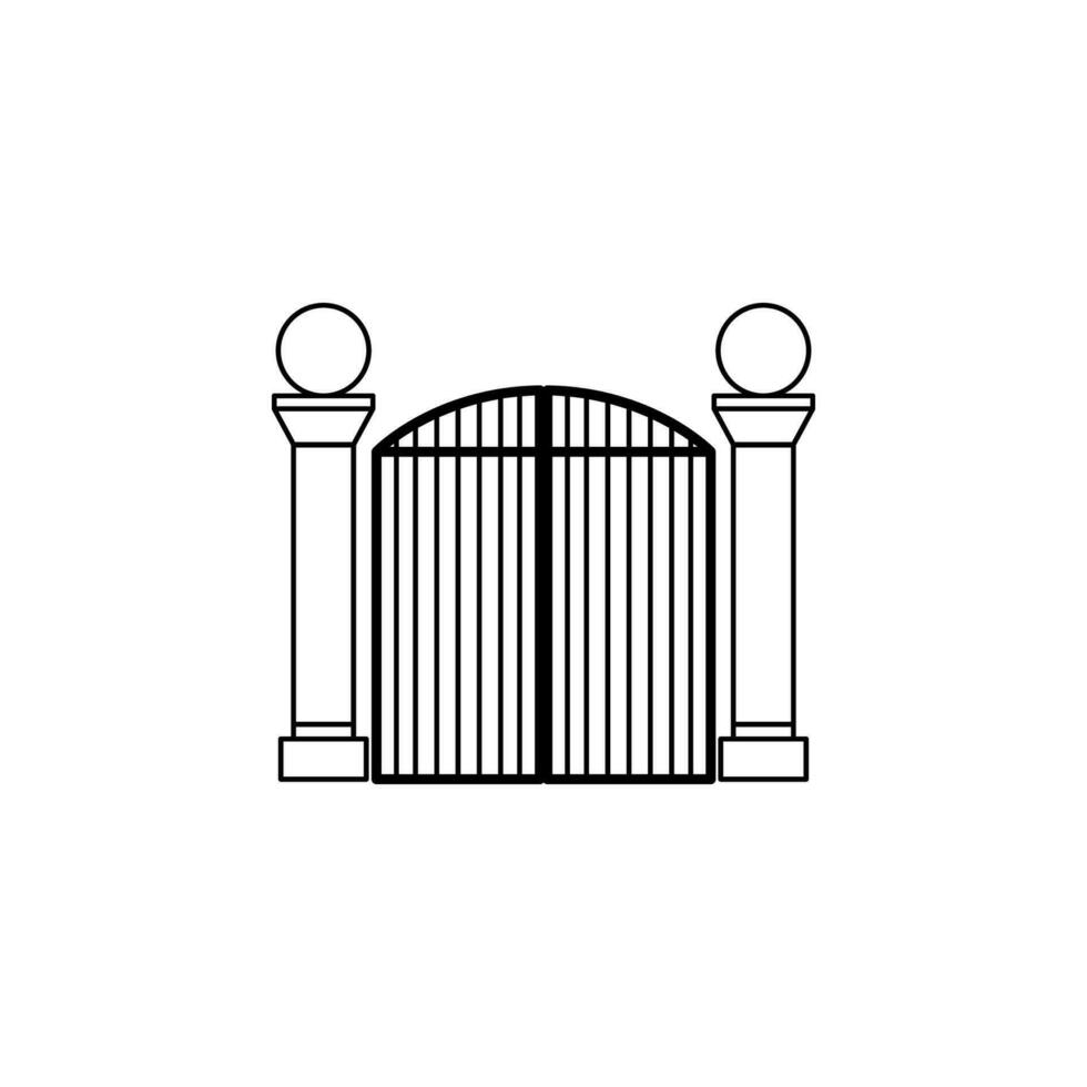 metal portões vetor ícone ilustração