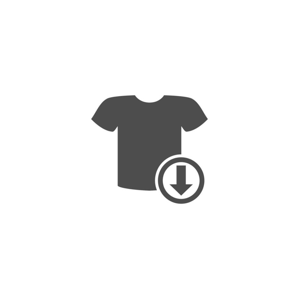 camiseta com uma mais símbolo vetor ícone ilustração