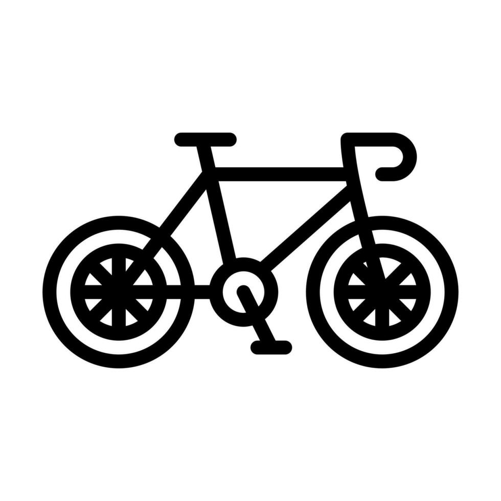 bicicleta linha estilo ícone, vetor ícone pode estar usava para móvel, interface do usuário, rede