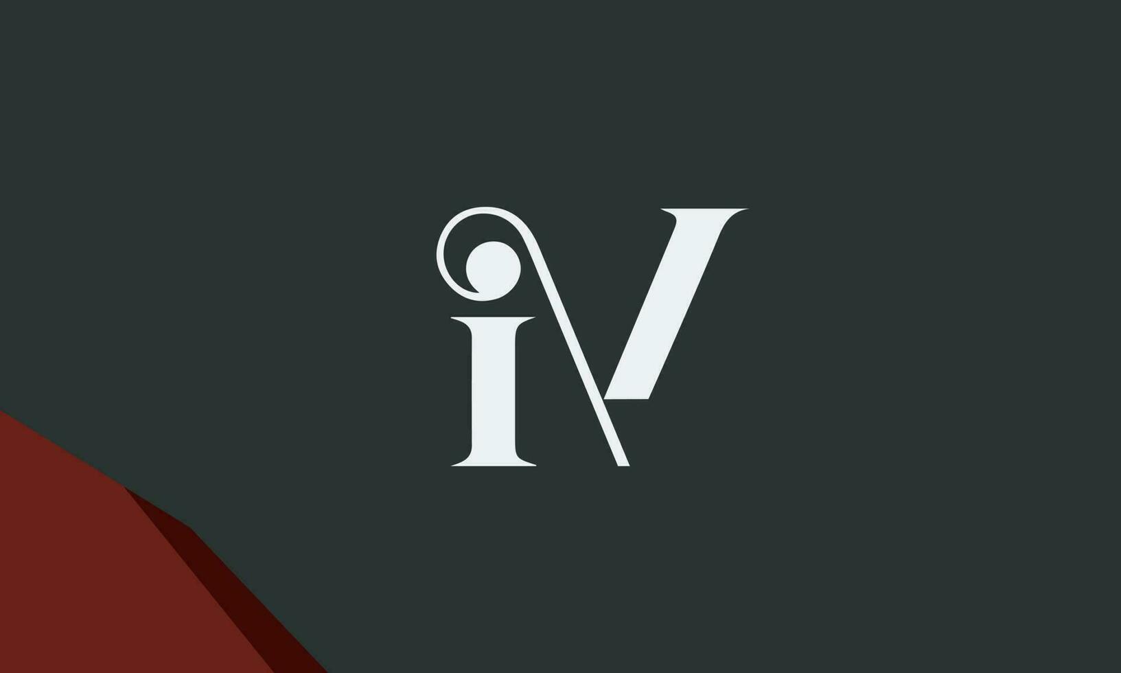 letras do alfabeto iniciais monograma logotipo iv, vi, i e v vetor