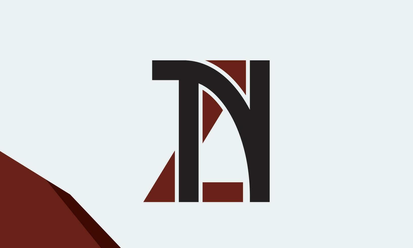 letras do alfabeto iniciais monograma logotipo zn, nz, z e n vetor