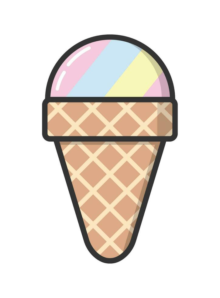 colori gelo creme cone vetor