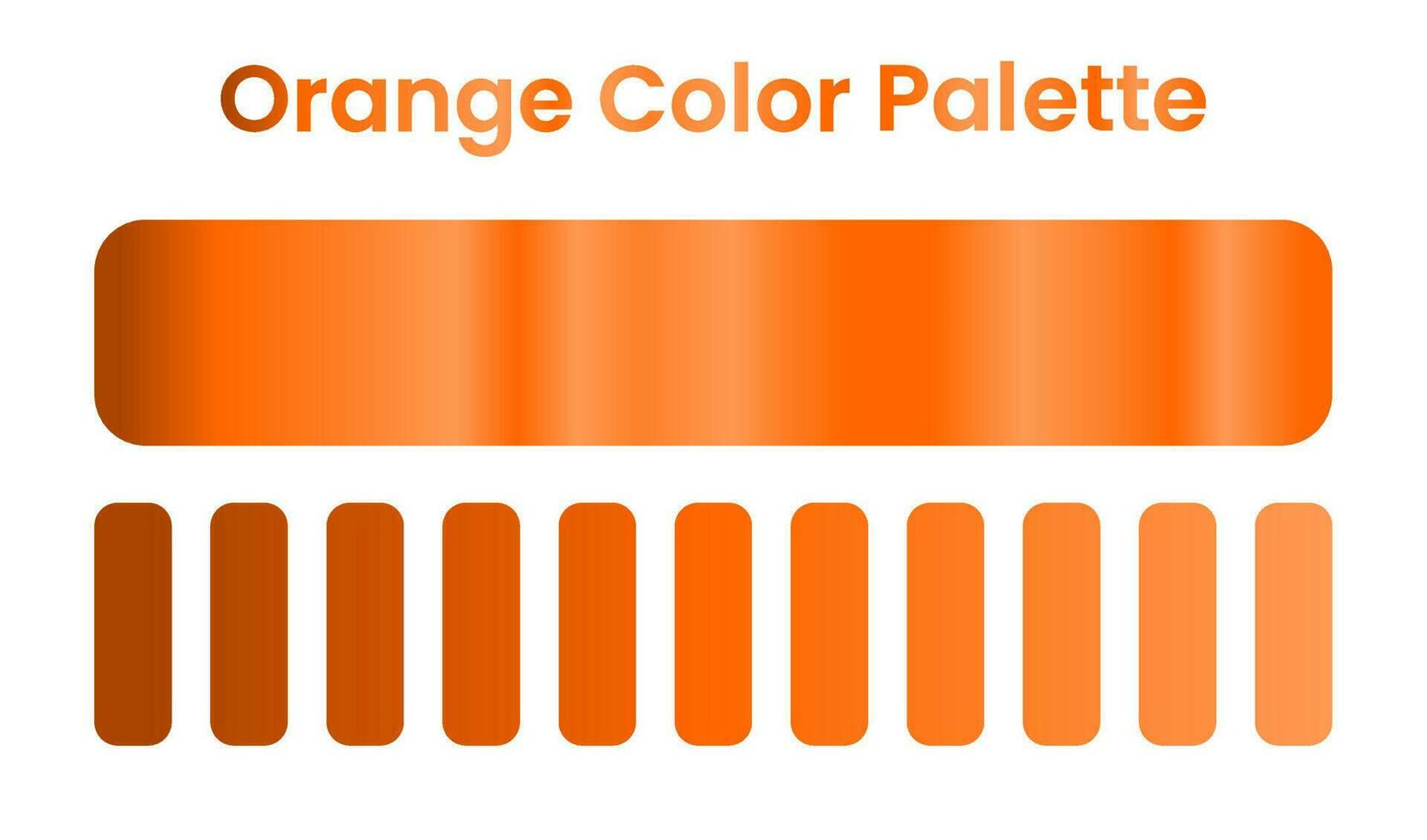 laranja cor paleta. laranja gradiente. vetor