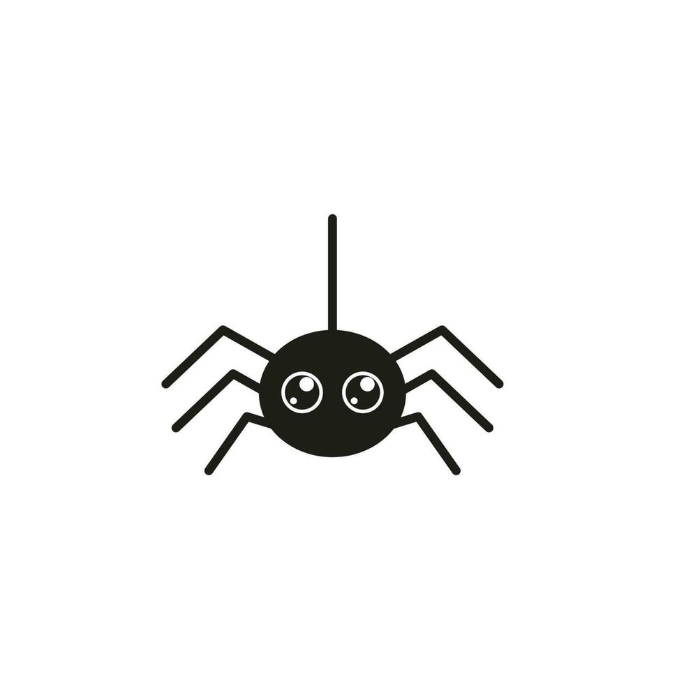 Vetor De Aranha-negra Bonitinho De Halloween Com Um Rosto Sorridente.  Desenho De Ilustração De Halloween Com Vetor De Aranha Negra Ilustração do  Vetor - Ilustração de mordida, animal: 228790066