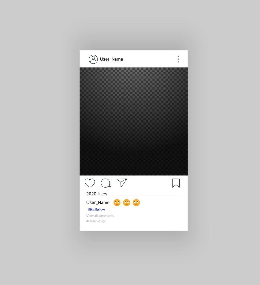 social meios de comunicação foto quadro, Armação modelo histórias Móvel interface. social rede publicar. quadro, Armação para seu foto. brincar. vetor ilustração. - vetor.