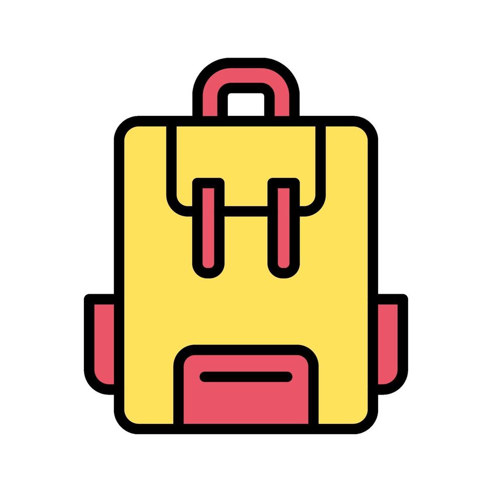 ícone de mochila escolar vetor