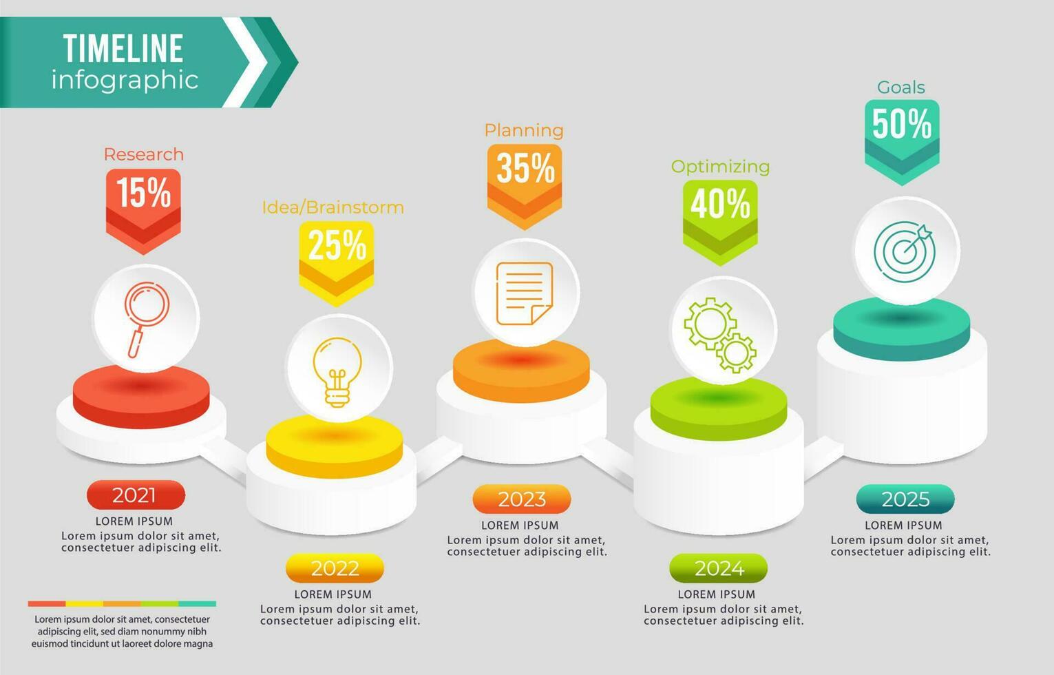 Linha do tempo infográfico conceito vetor