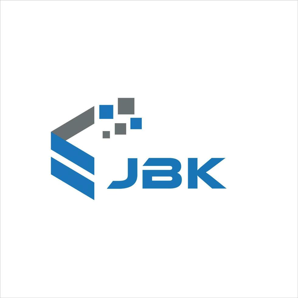 design de logotipo de carta jbk em fundo branco. conceito de logotipo de letra de iniciais criativas jbk. design de letra jbk. vetor