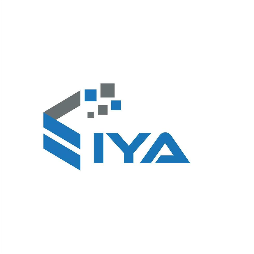 design de logotipo de carta iya em fundo branco. conceito de logotipo de letra de iniciais criativas iya. iya design de letras. vetor