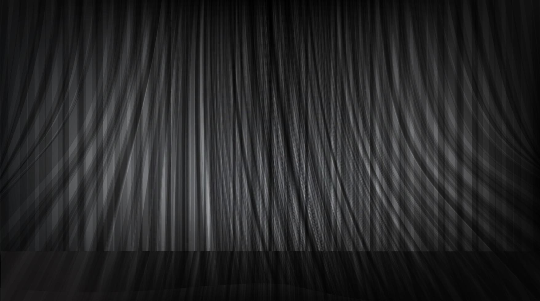 cortina preta de vetor com fundo de palco