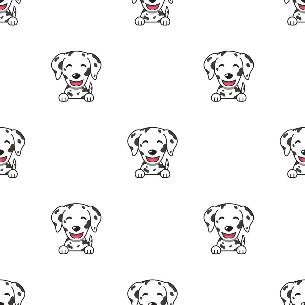 padrão de rosto de cachorro dálmata de personagem mostrando emoções diferentes vetor