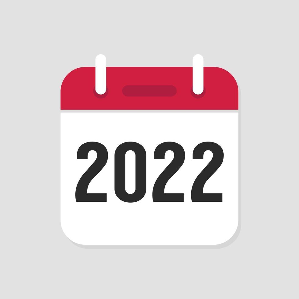 2022 vetor de símbolo do ícone de calendário.