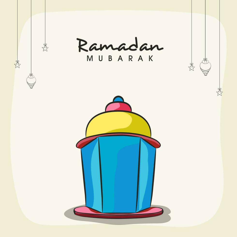 colorida lanterna para Ramadã mubarak. vetor