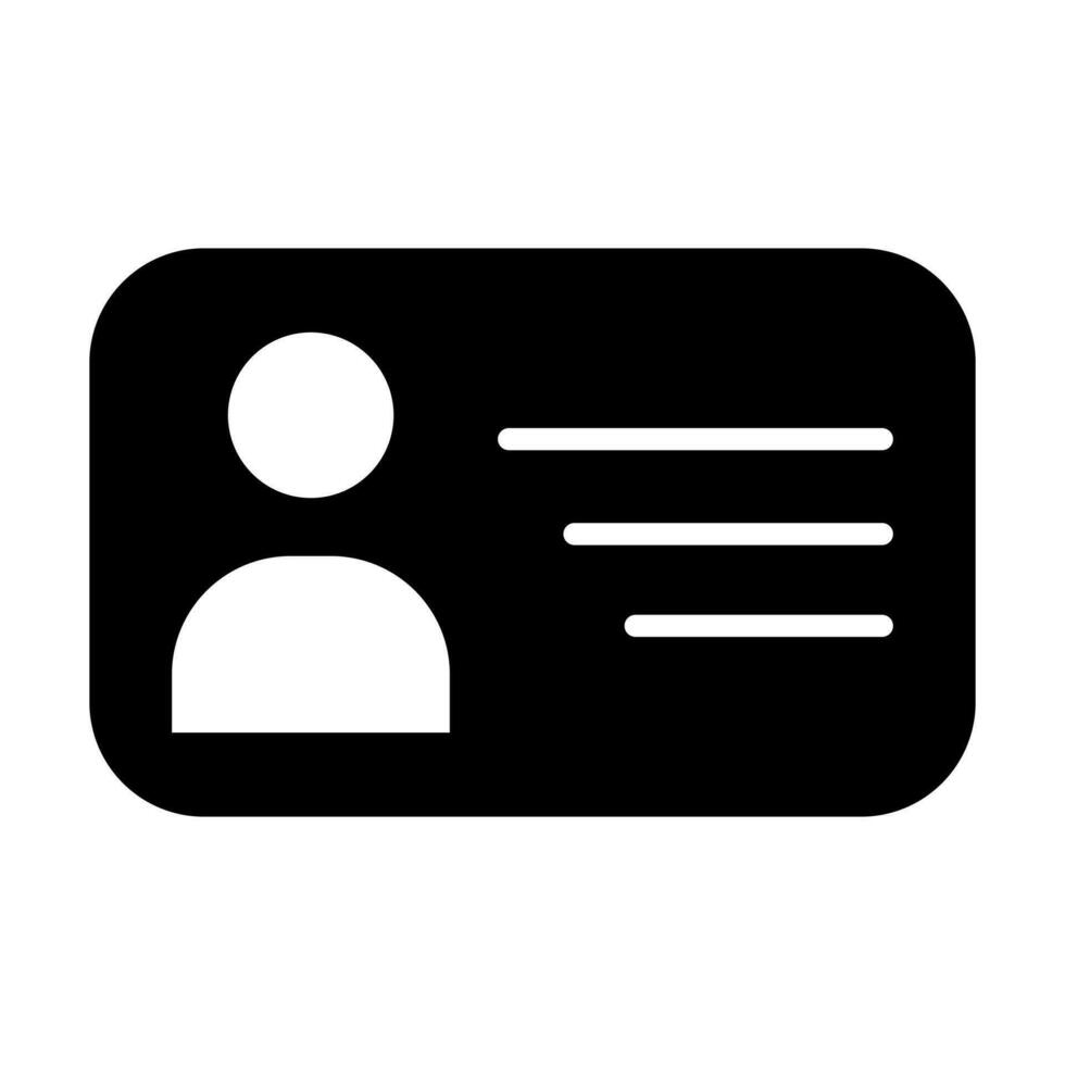 design de ícone de cartão de identificação vetor