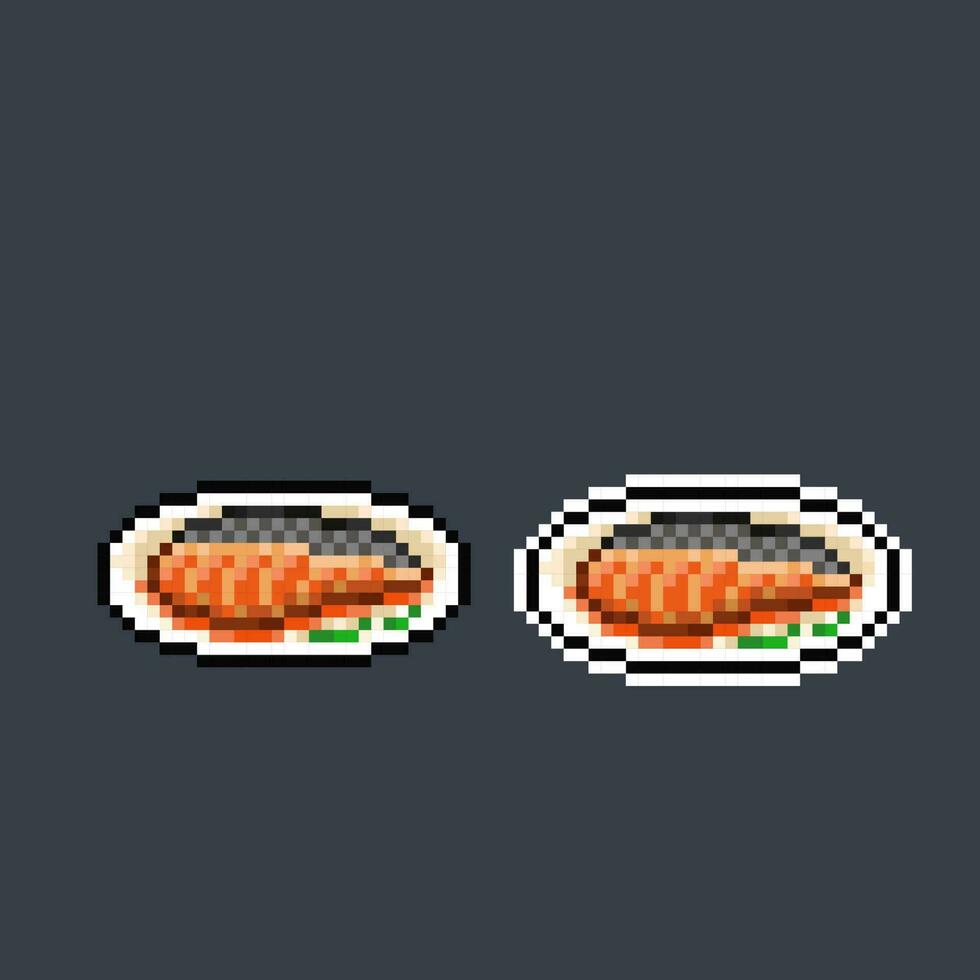 atum cozinha dentro pixel arte estilo vetor