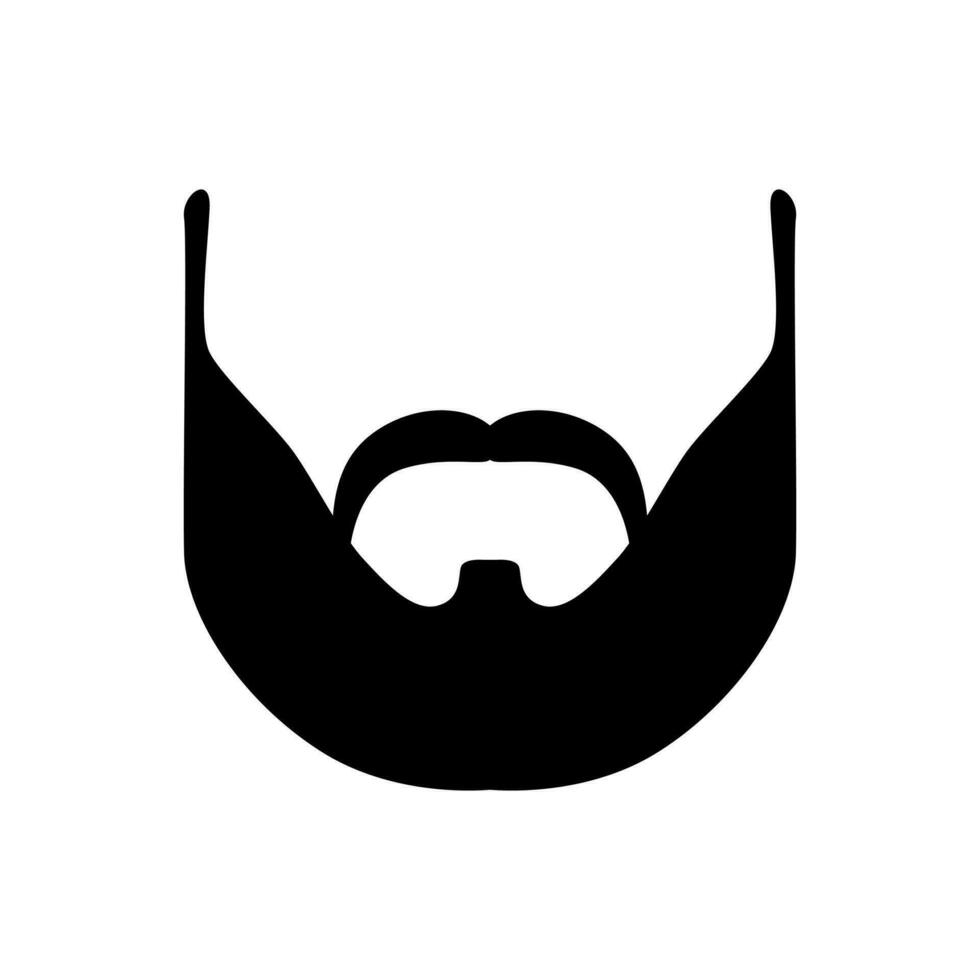 barba ícone vetor. barbearia ilustração placa. cabeleireiro símbolo. vetor